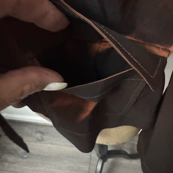 St John Elegant Brown Ruffled Women's Jacket P - Picture 6 of 12